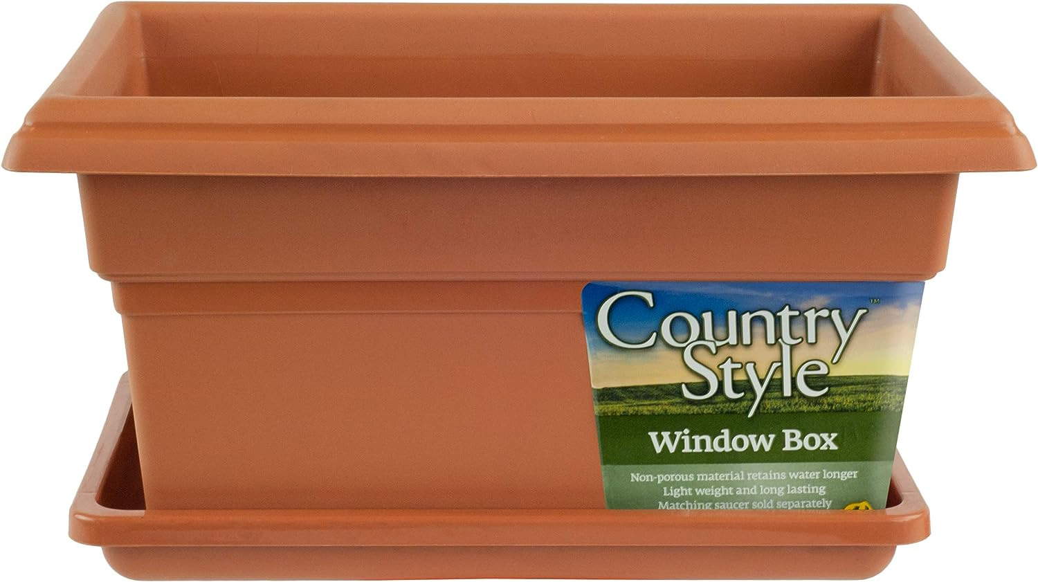 Homeleisure Country Style Window Box, Terracotta, 270 Mm Length