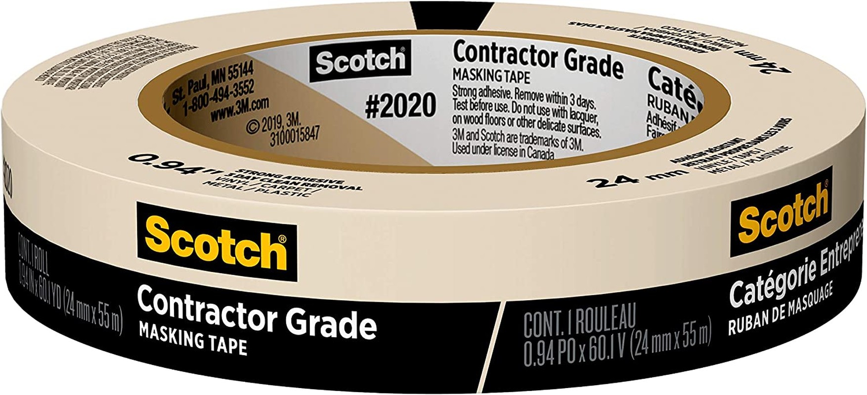 Scotch General Purpose Masking Tape 24Mm X 55M 2020-24A