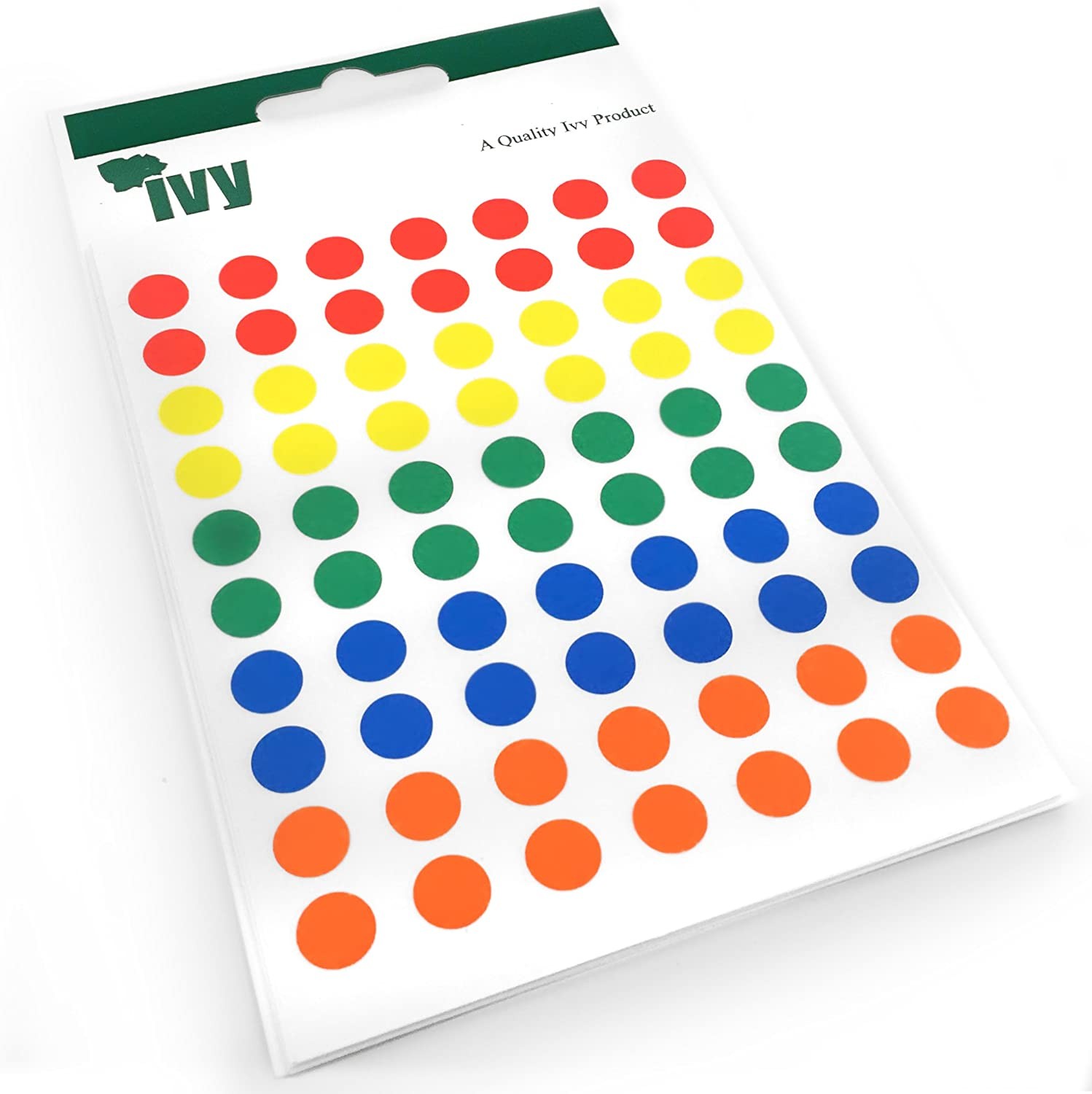 700 Sticky Coloured Dots – 8Mm – Easy Peel Self Adhesive Colour Coding Sticky Dots – Assorted Colours – Ivy Stationery