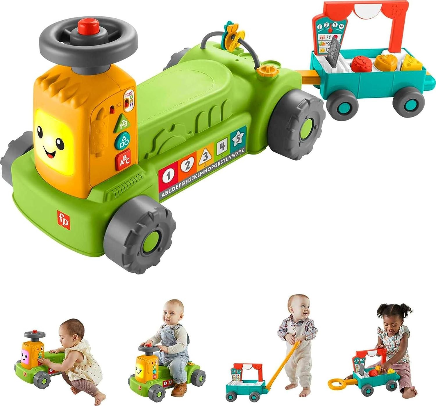 Fisher-Price Laugh & Learn 4-In-1 Farm to Market Tractor