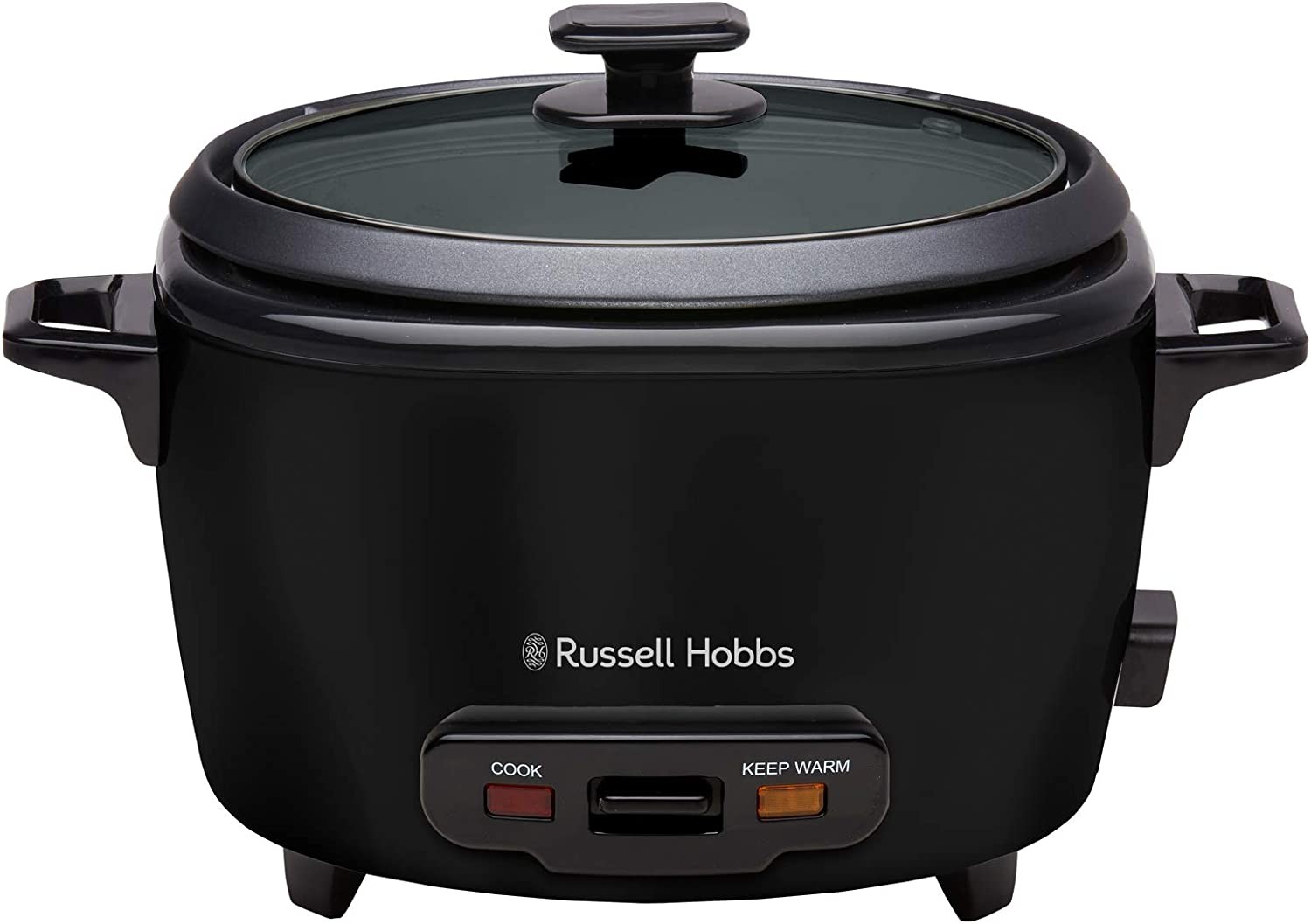 Russell Hobbs Turbo Rice Cooker, RHRC20BLK, 10 Cup Uncooked Rice Capacity (Makes 20 Cups of Cooked Rice), Includes Steamer Basket, Dishwasher Safe Non-Stick Pot – Matte Black