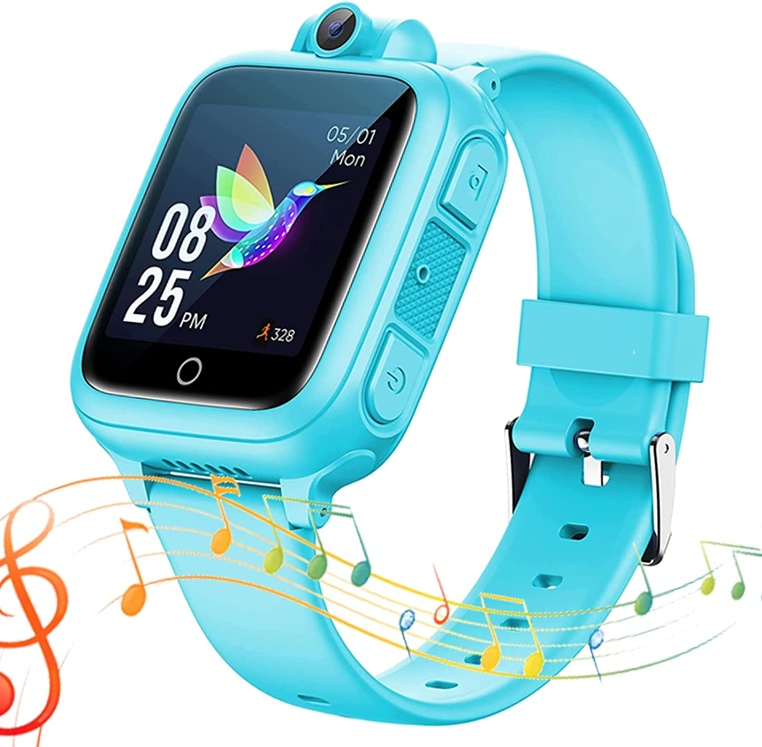 Kids Smart Watch with 14 Puzzle Games MP3 Music Player Camera Photo Voice Video Recorder 1G SD Card Calculator Alarm Clock Stopwatch Timer 3-12 Years Old Boy Girl Christmas Birthday Gift Kid Toy Watch