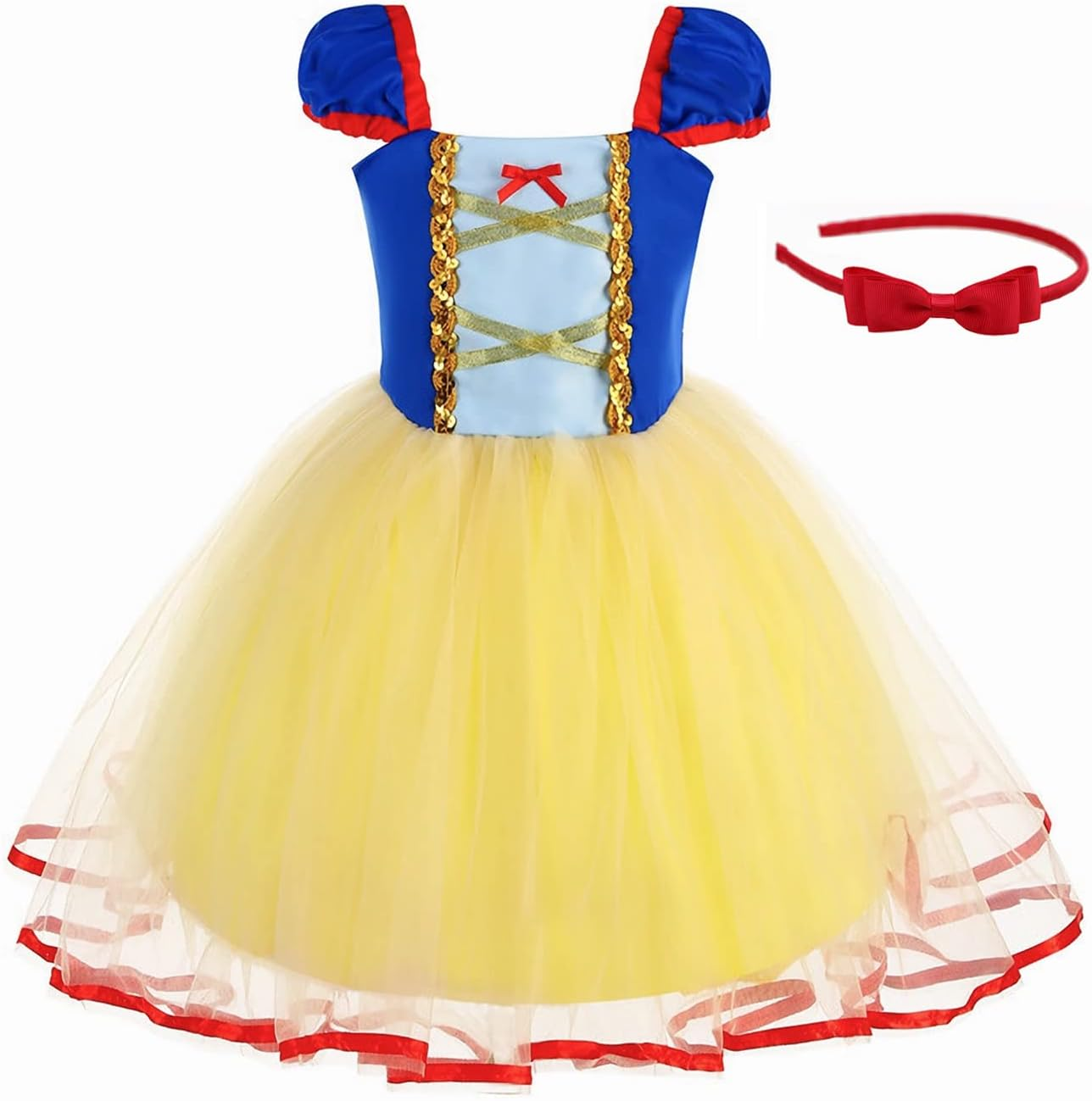 Princess Costumes Tulle Dress Birthday Halloween Cosplay Party Dresses up for Little Girls