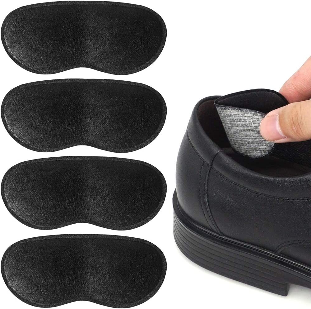 Dr. Foot’S Heel Grips for Men and Women, Self-Adhesive Heel Cushion Inserts Prevent Heel Slipping, Rubbing, Blisters, Foot Pain, and Improve Shoe Fit (Black)