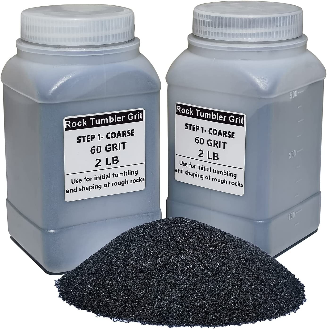 4 Pounds Rock Tumbler Grit -Coarse Grit(60#), Step 1 for Tumbling Stones Compatible with Any Brand Tumbler Stone Polisher,Rock Polisher,Tumbler Media Grit,Rock Polishing Grit Media (STEP1 – 4LB)