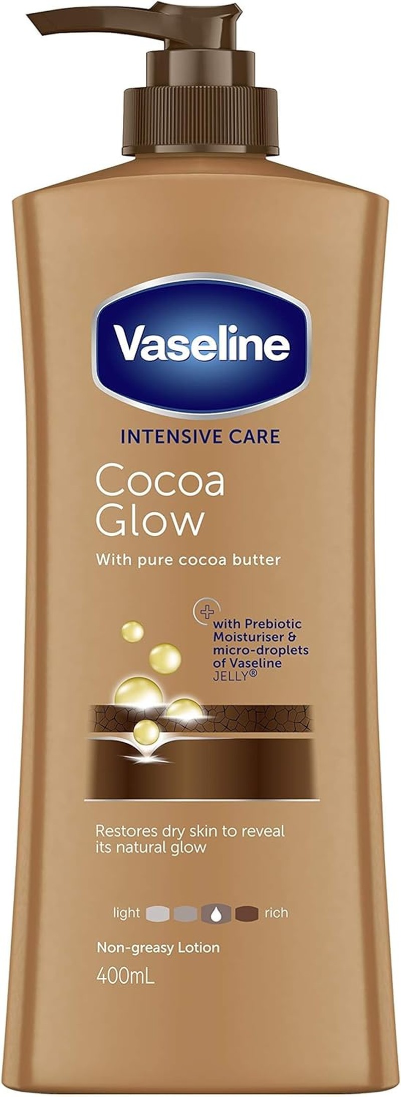 Vaseline Intensive Care Body Lotion Cocoa Glow, 400Ml