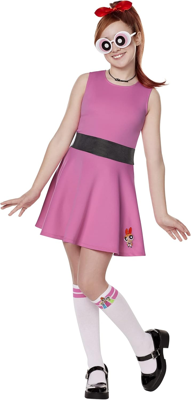 Spirit Halloween the Powerpuff Girls Kids Blossom Costume | Officially Licensed | Group Costume | Cartoon Network