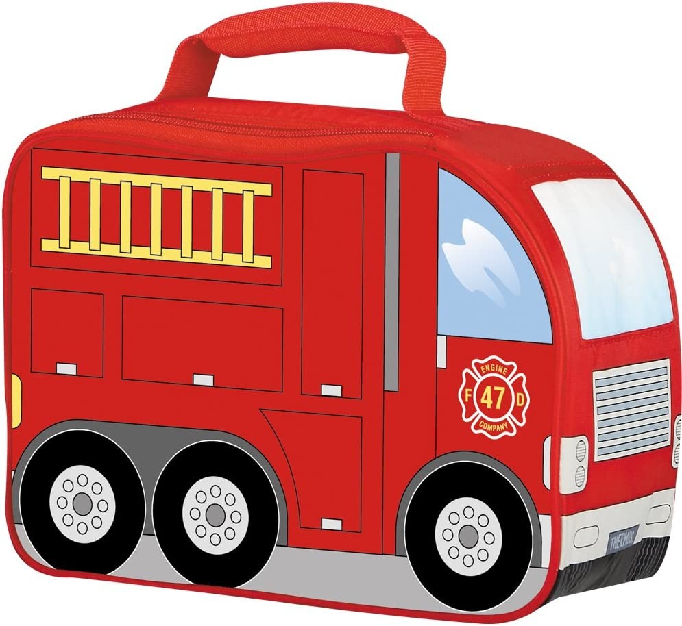 Thermos Novelty Soft Lunch Kit, Firetruck, 4 X 10 X 7 Inches, Red