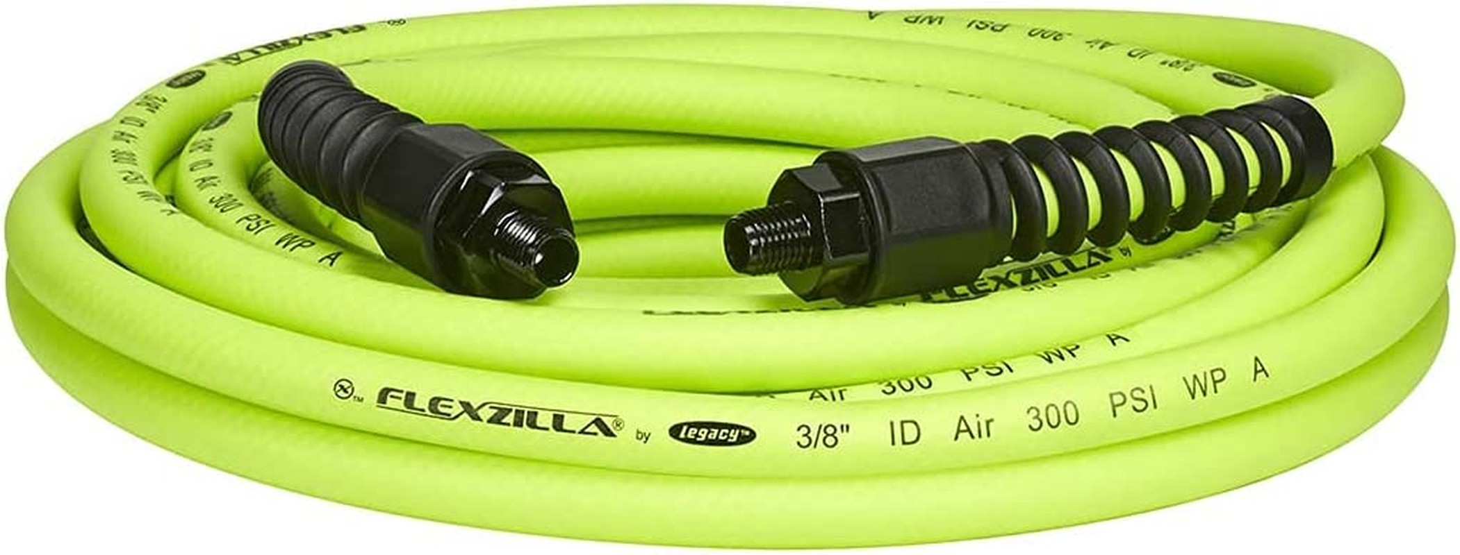 Flexzilla Pro Air Hose, 3/8 In. X 25 Ft., Heavy Duty, Lightweight, Hybrid, Zillagreen – HFZP3825YW2