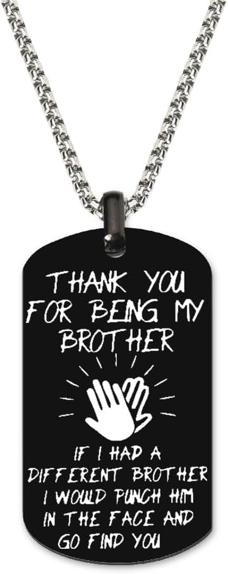 Funny Brother Necklace Gifts for Big Little Brother Christmas Birthday for Bff Best Friend Anniversary Graduation Gifts