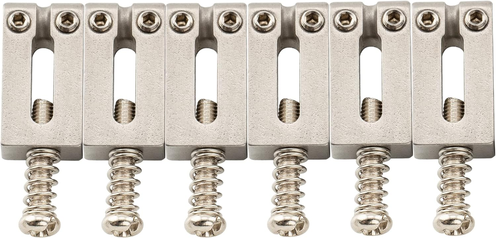 Musiclily Pro 10.5Mm Stainless Steel Modern Guitar Tremolo Bridge Saddles for Strat Stratocaster Electric Guitar,Original Color (Set of 6)