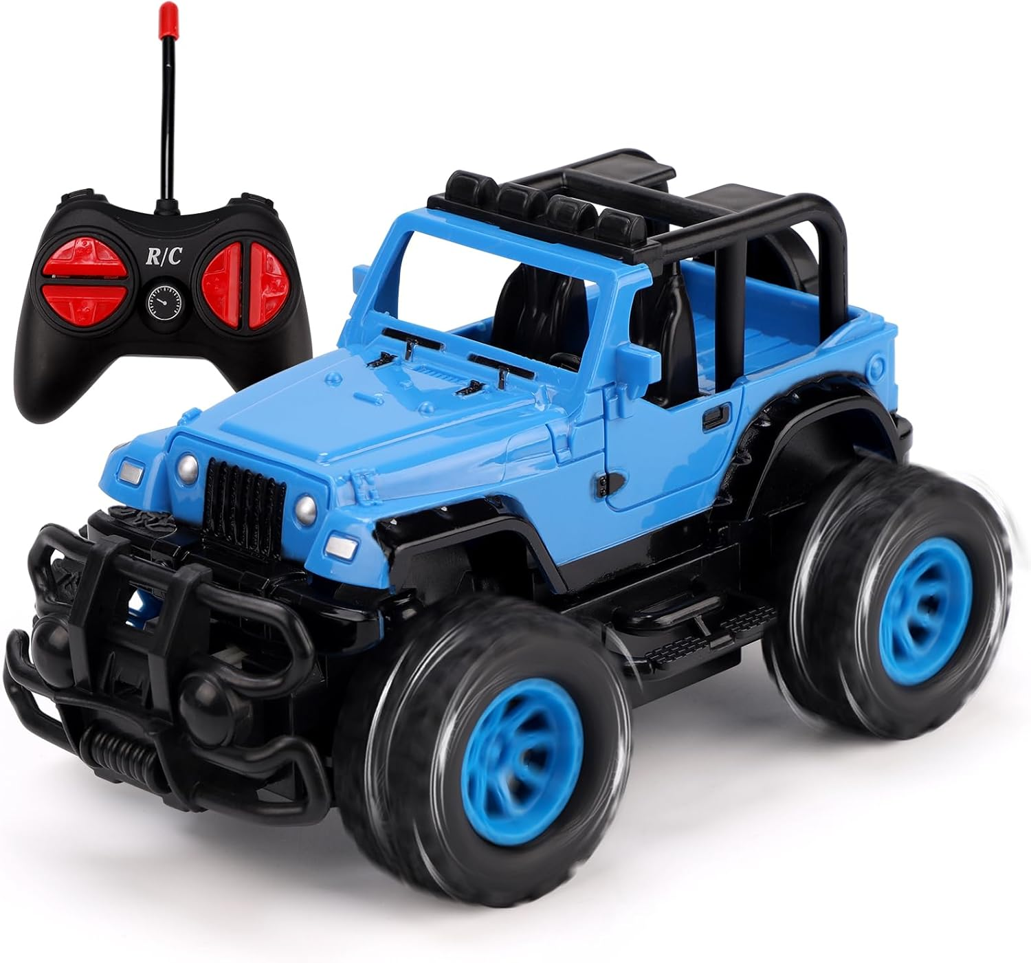 Qizebaby Remote Control Car for Boys 3-6,27 Mhz Mountain Cross Country Toys for 3 4 5 6 Year Old Boys Girls,1:22 Scale Mini RC Car Birthday Gifts Toy for Kids Age 3 4 5 6 (Blue)