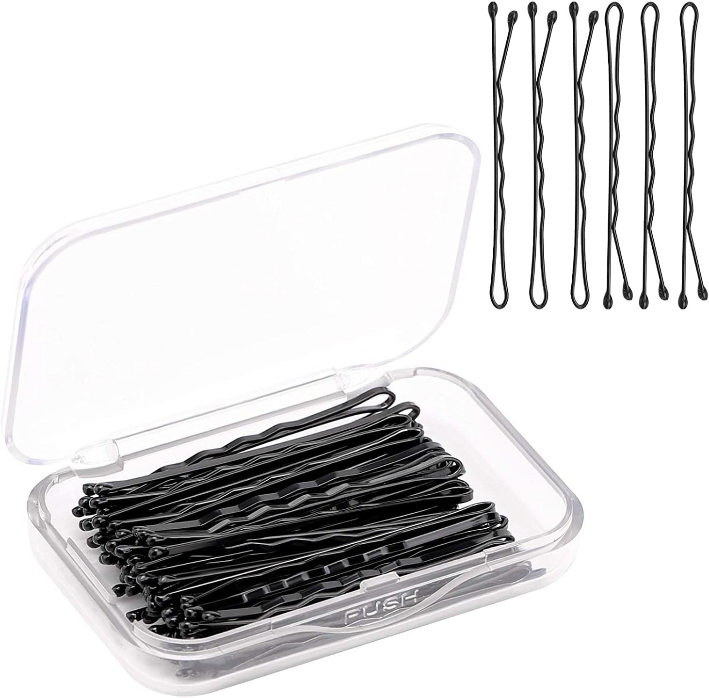 AIEX 50Pcs Hair Pins Kit Hair Clips Secure Hold Bobby Pins Hair Clips for Women Girls and Hairdressing Salon (Black)