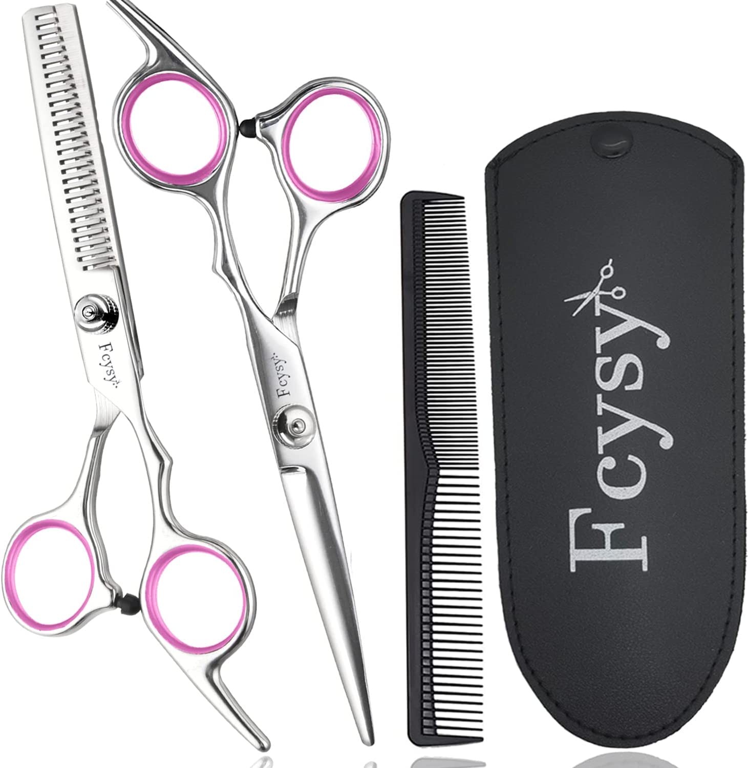 Hair Scissors Blending Shears Set, Fcysy Hair Cutting Scissors Kit Barber Scissors Thinning Shears, Hair Cut Set Professional Salon Haircutting Tools Hairdresser Scissors of Hairdressing Accessories