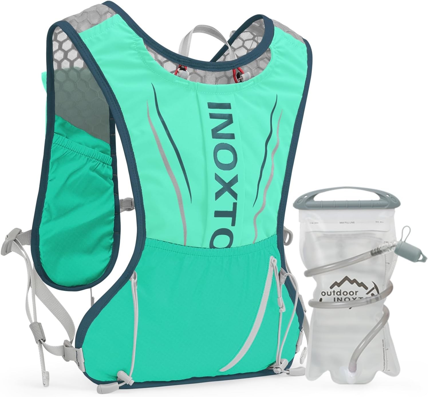 IX INOXTO Running Hydration Vest for Men Women Water Backpack for Running 3L Running Hydration Pack for Trail Running Marathon Race Hiking