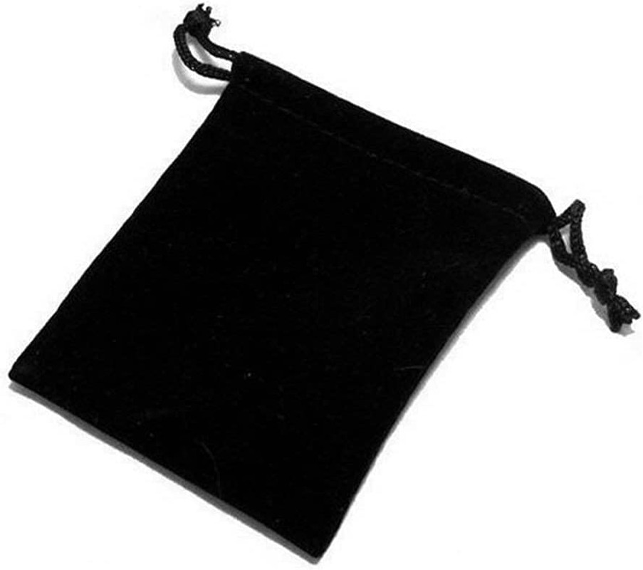 Nisorpa 100Pcs Velvet Jewellery Gift Bag Black Drawstring Pouch 7 * 9Cm for Jewelry Wedding Favour Gift Storage Bags