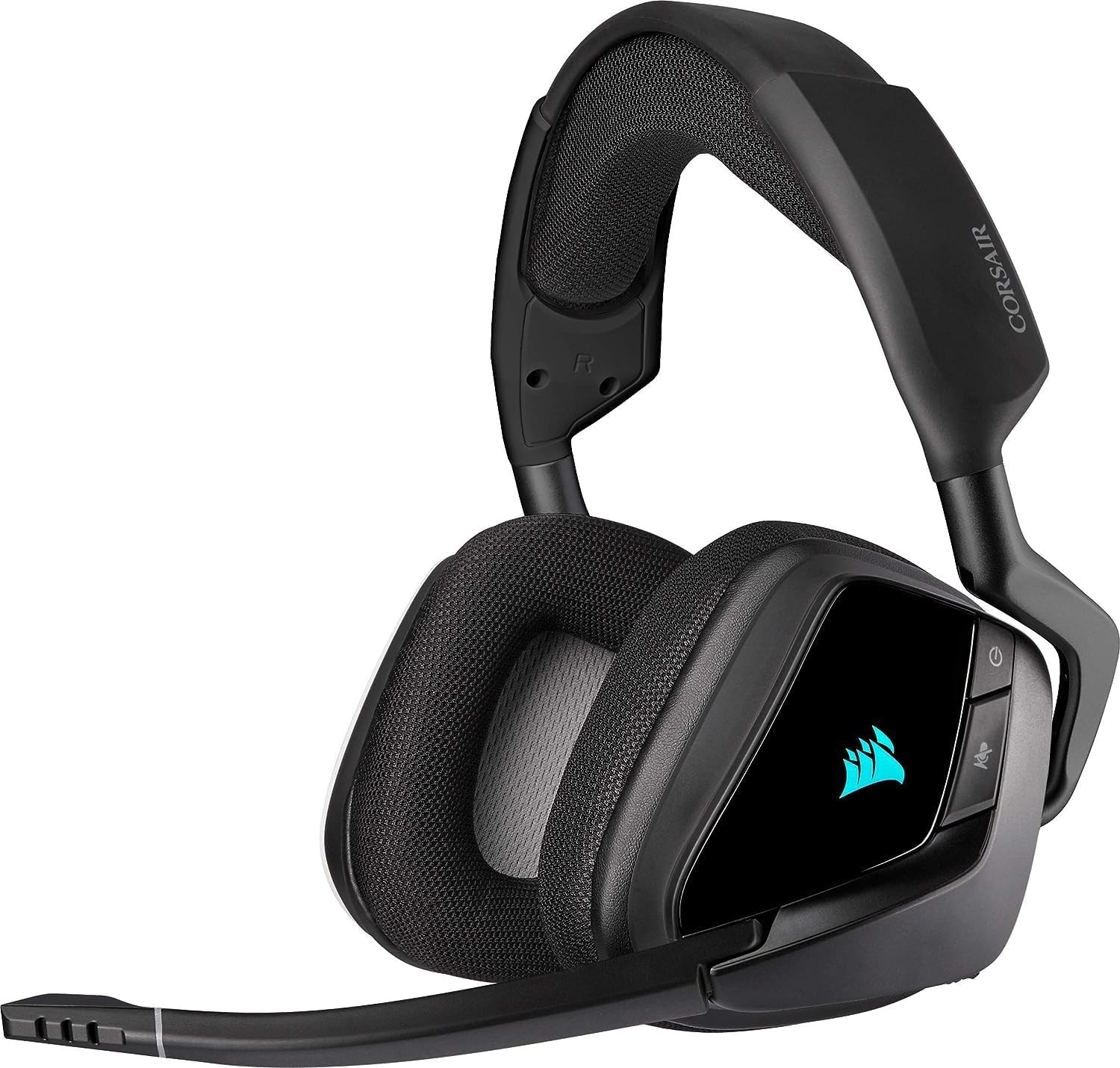 CORSAIR VOID ELITE RGB Wireless Gaming Headset, 7.1 Surround Sound, Low Latency 2.4 Ghz Wireless, 40Ft Wireless Range, Customisable RGB Lighting, Durable Aluminium with PC, PS4 Compatibility- Carbon