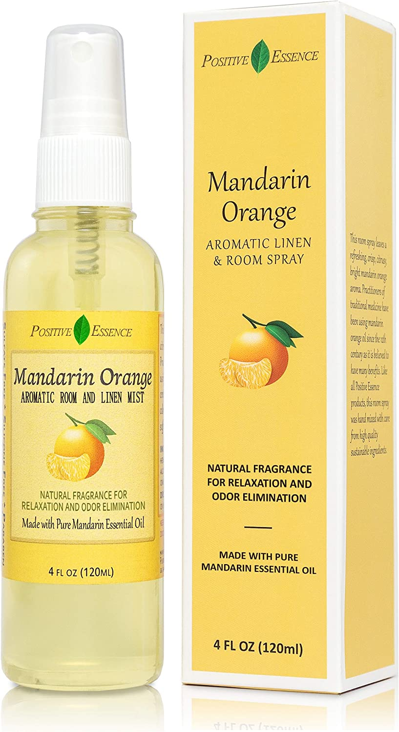 Mandarin Orange Air Freshener Spray, Natural Air Freshener Made with Pure Mandarin Essential Oil, Bathroom Air Freshener, Pillow Spray, or Bathroom Air Freshener Odor Eliminato