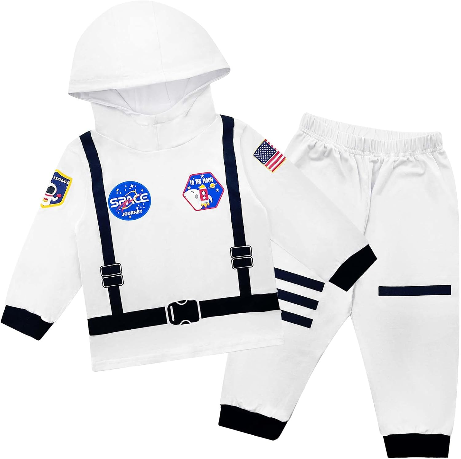 Pezhiqun Toddler Kids Boys Royal Prince Charming Uniforms Baby Police Astronaut Outfit Halloween Prison Cosplay Costume