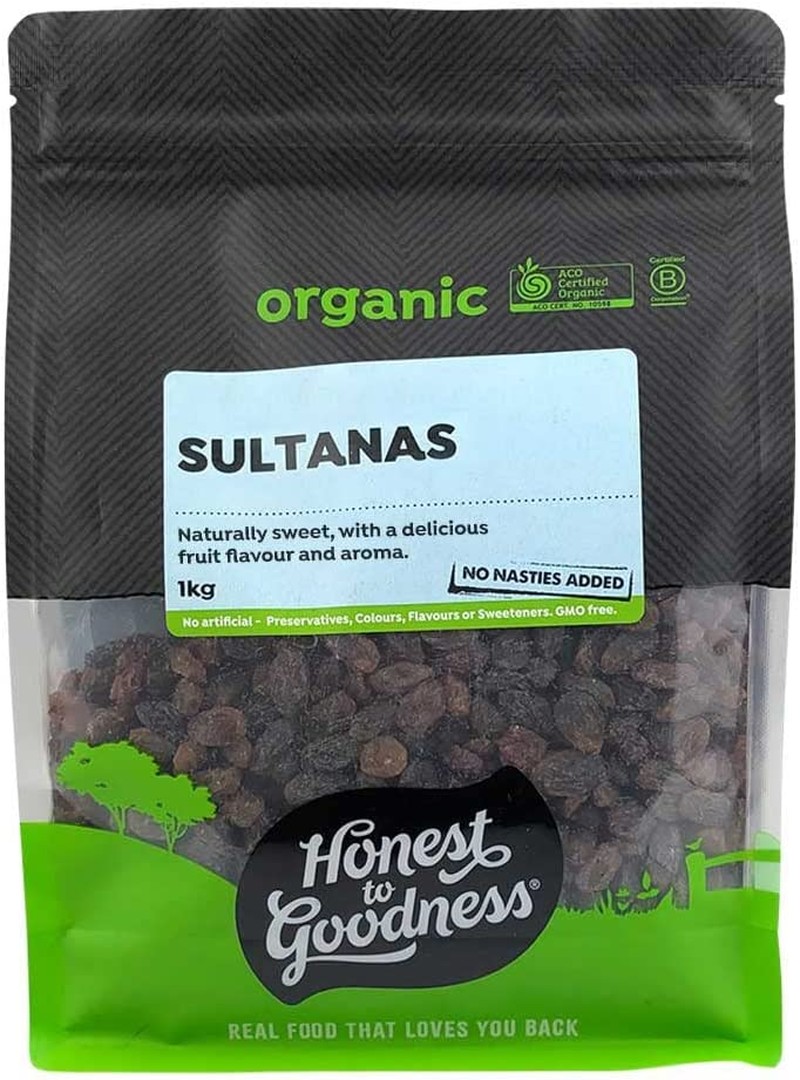 Honest to Goodness Naturally Dried Organic Sultanas 1 Kg