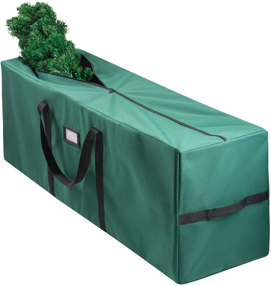 Christmas Tree Bag for Christmas Tree Storage Bag – Xmas Tree Bag Fits 8 FT Artificial Dissembled Tree – Heavy Duty Christmas Tree Tote, Reinforced Handles – Christmas Tree Storage Tote Is Waterproof