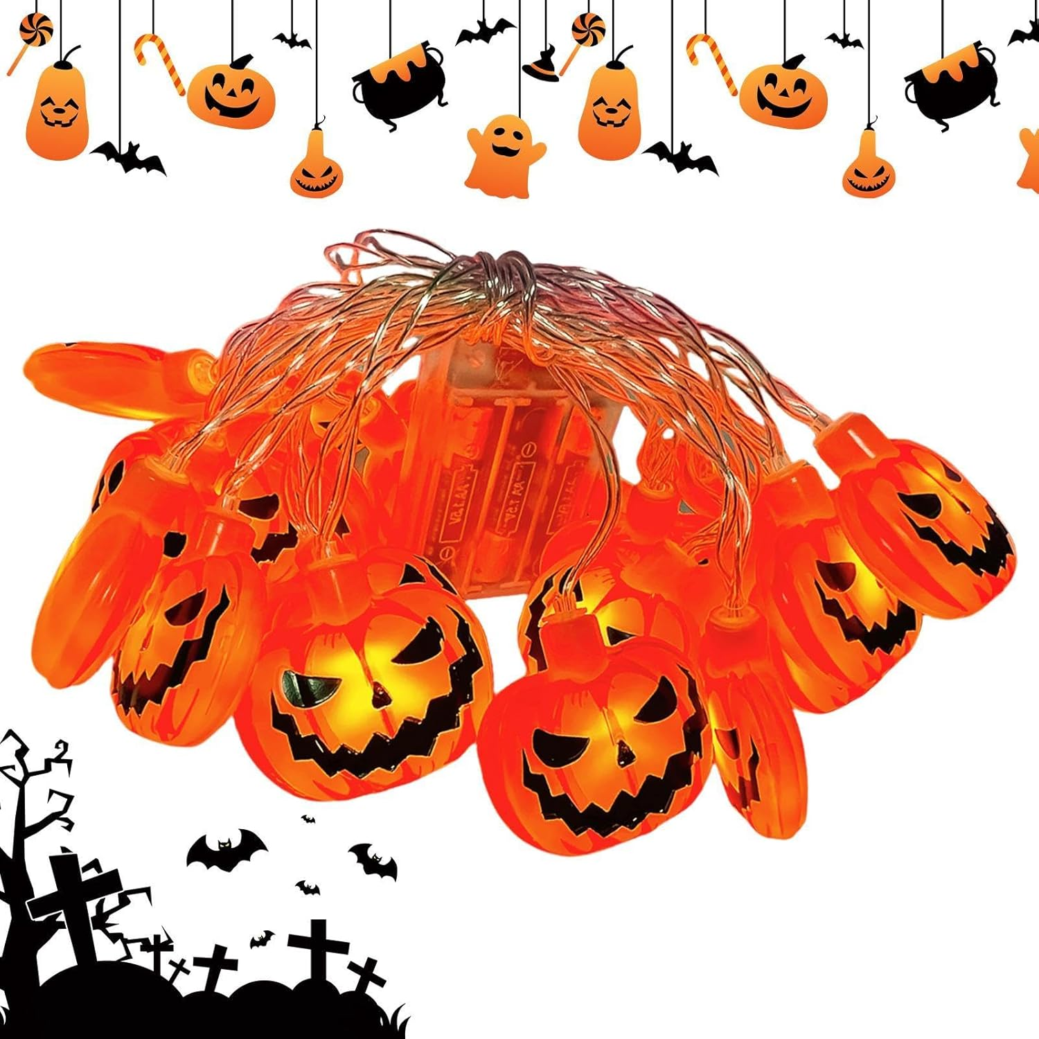 Halloween Pumpkin Ghost Lantern – Ghost LED Decorations – Garden Light up Pumpkin Decorations for Thanksgiving, Halloween, Wedding