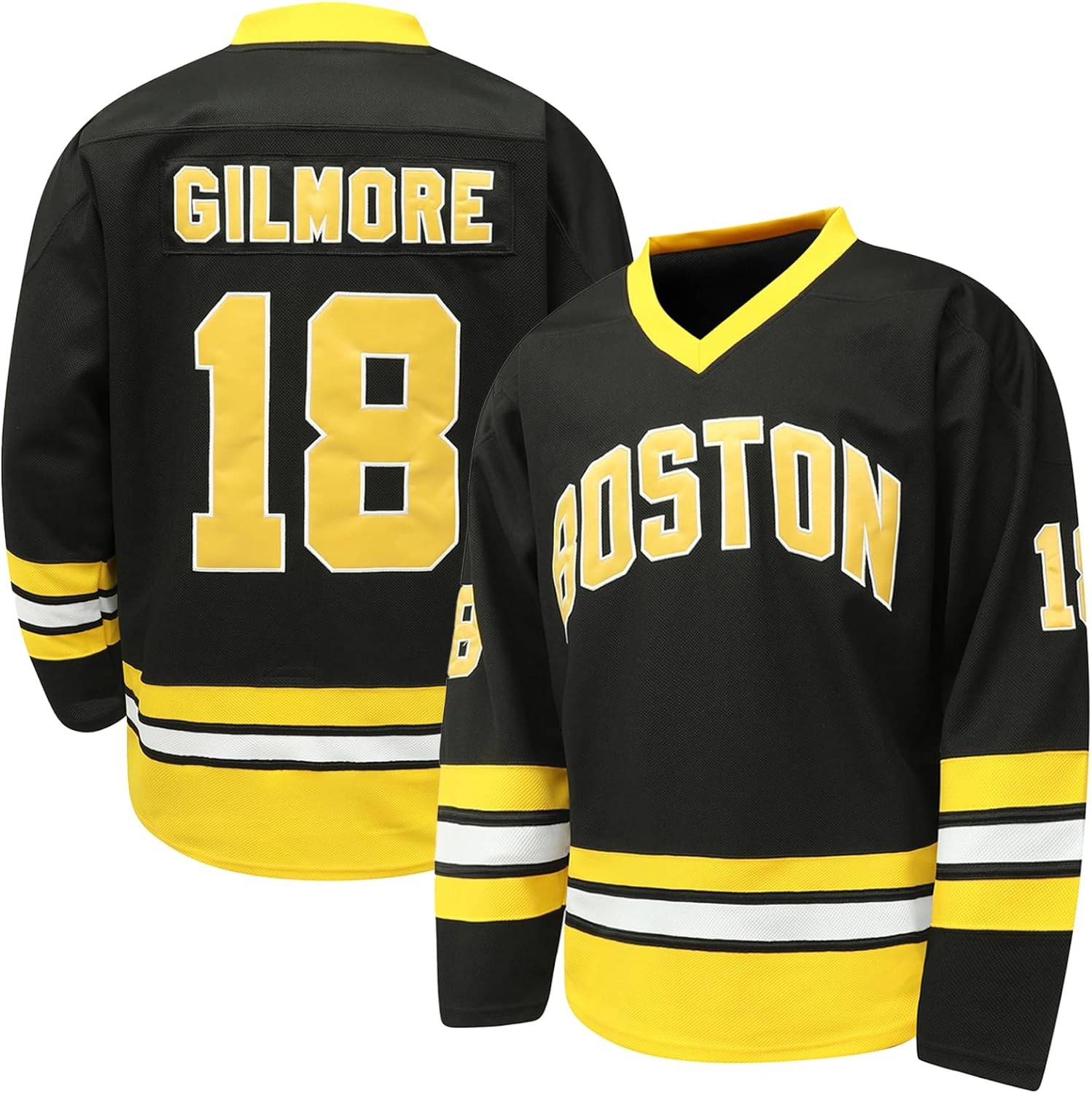 Happy Gilmore #18 Jersey Boston Adam Sandler 1996 Movie Ice Hockey Jersey Stitched S-XXXL, 90S Hip Hop Clothing for Party