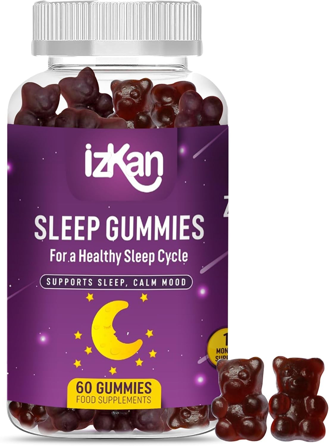 Pro Sleep Gummies for Adults with Magnesium, L-Theanine, 5 HTP, Valerian Root, Passionflower Extract, Glycine, Chewable Sleep Supplement |Sleep Aid| |Calm Mood| Vegan 60 Gummies |Berries Flavour| (1)