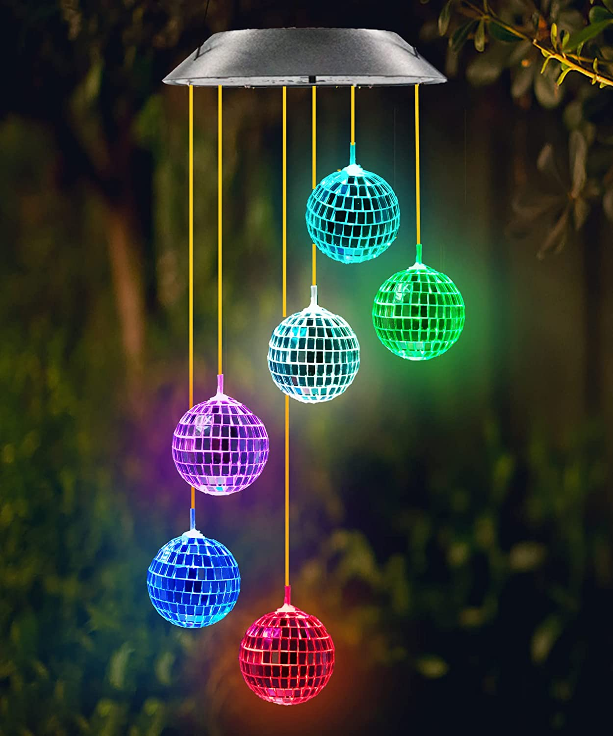 Kwaiffeo Gifts for Women, Solar Disco Ball for Garden Patio Outdoor Decor, Lovely Color Changing Solar Garden Lights, Birthday Gifts for Women, Gifts for Mom Grandma Teacher, Mothers Day Gifts