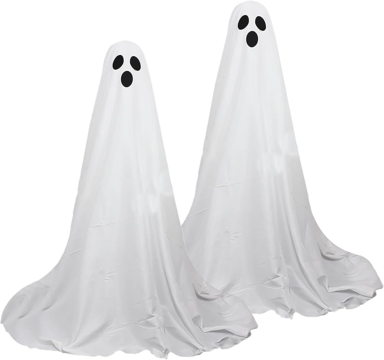 Halloween Cloth Ghost, Giant White Ghost, Creepy Led Light | Comfortable Ghost Decoration Giant Cute Ghosts, String Lights Ambiance up Ghost Decor, Halloween Ghost Light up for Front Porch Party Yard