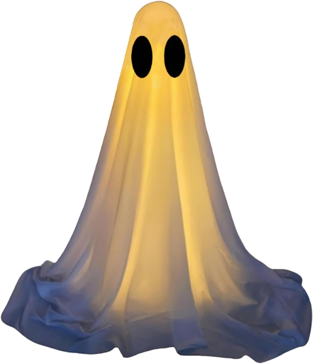 Large Lighted White Cloth Ghosts, Spooky Ghosts Light Up, Halloween Light-Up Standing Ghost, Halloween Decorations Outdoor Ghost, White Cloth Ghost with LED String for Lawn, Yard, Home Porch