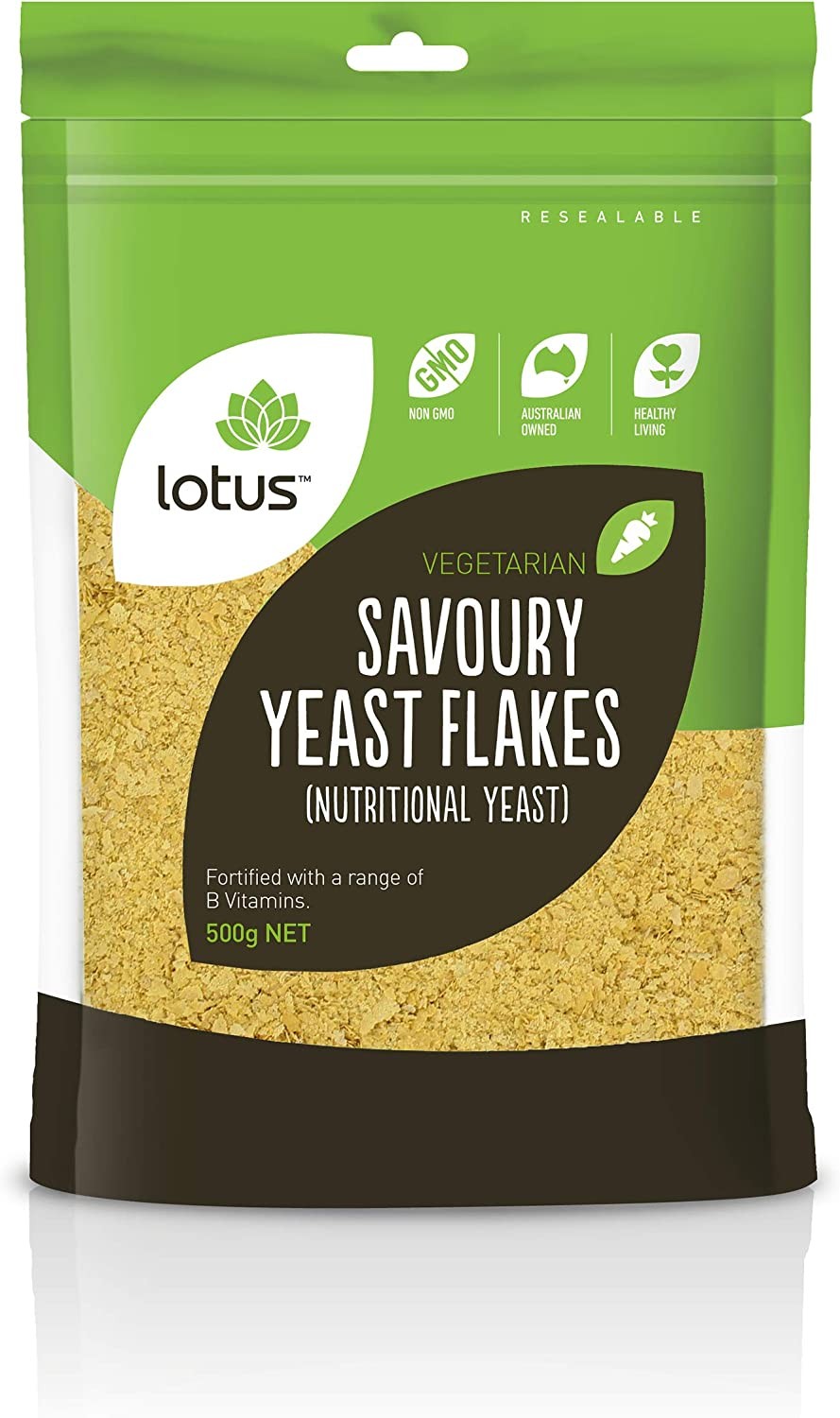 Lotus Savoury Yeast Flakes, 500 Gram