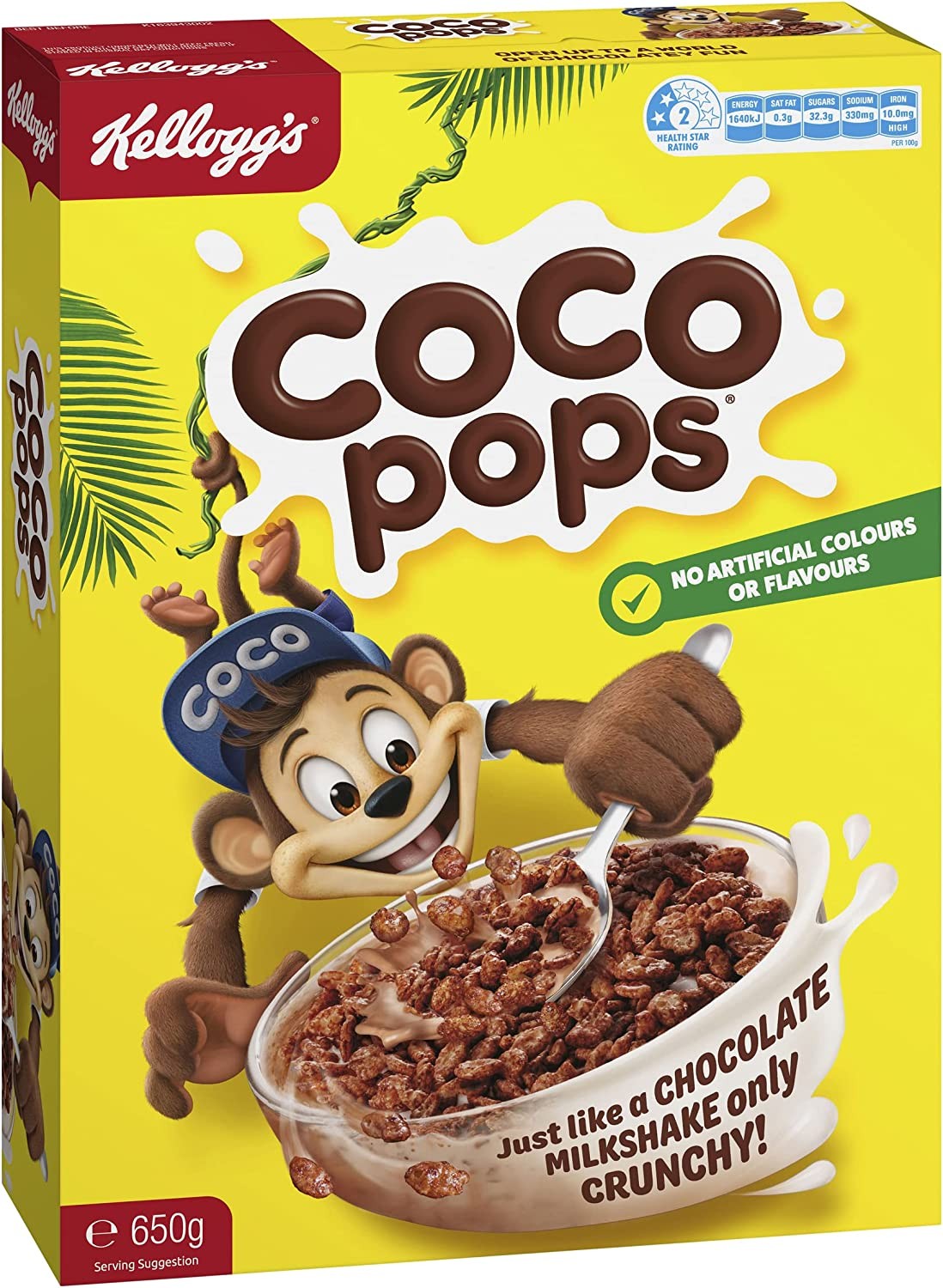 Kellogg’S Coco Pops Chocolatey Breakfast Cereal, 650G