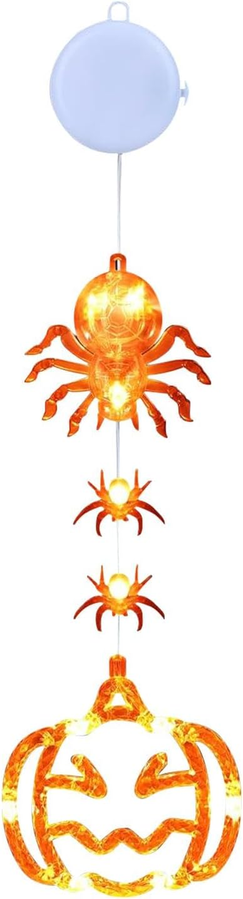 Hanging Halloween Lights, Pumpkin Spider Web Lights, Halloween Decorations Window Lights, Halloween Spider Lights, Web Spider Halloween Hanging Lights for Home