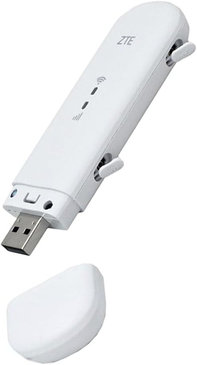 ZTE MF79N, Unlocked Wi-Fi USB Modem, Low Cost Travel Wi-Fi, External Antenna Ports (White)