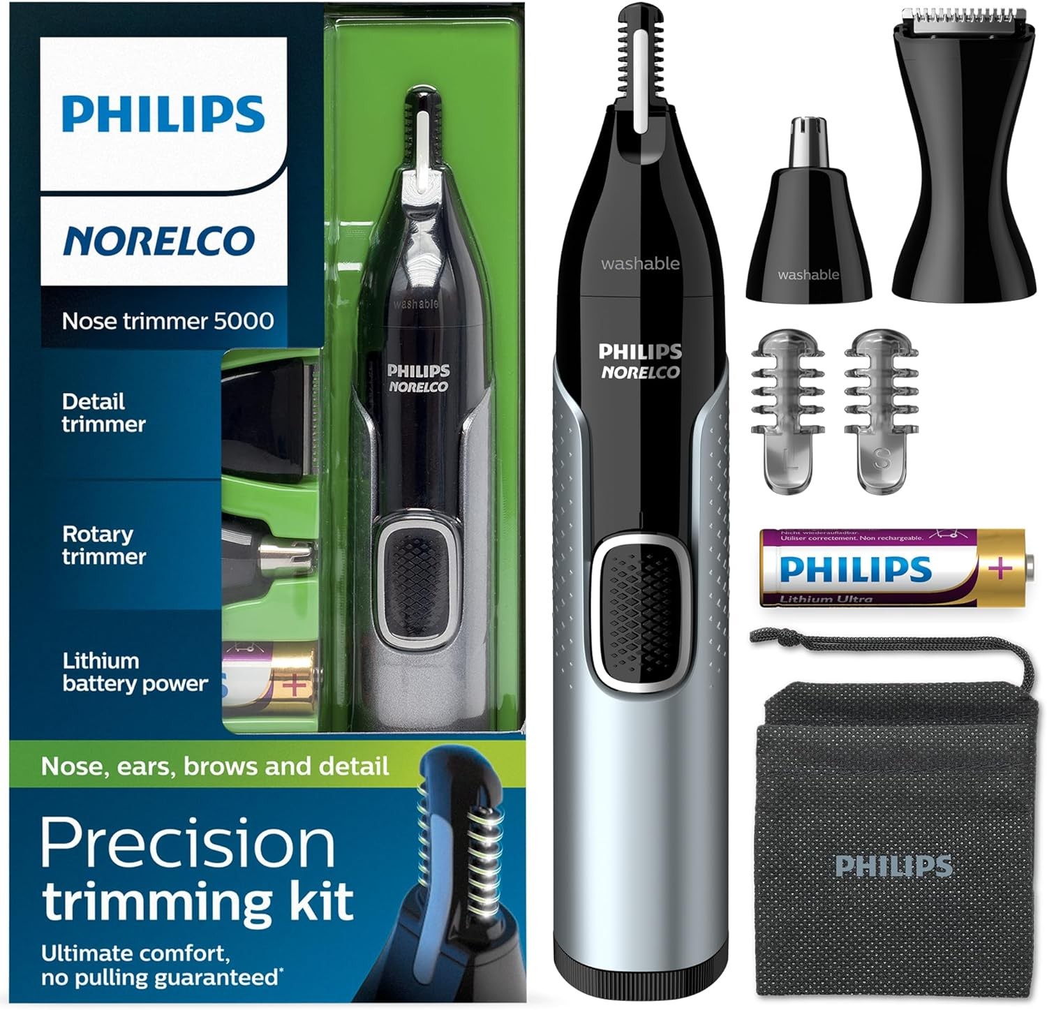 PHILIPS Norelco Nose Trimmer, Black/Silver