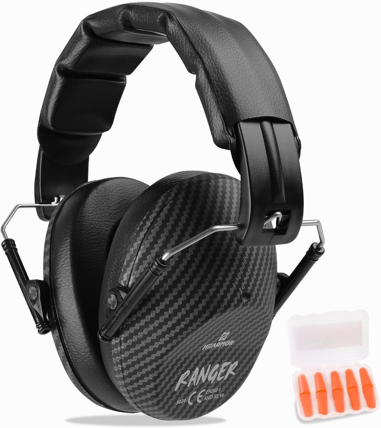 HEARMOR Shooting Ear Protection Earmuffs with Low Profile NRR 23 Db Noise Reduction Headphones for Gun Range and Hunting