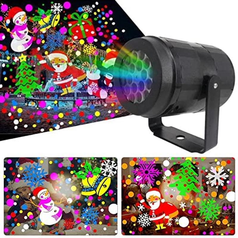 EZONEDEAL 16 Patterns Outdoor Christmas LED Projection Laser Light Projector for Xmas Holiday Garden Party Suitable for Both Indoor and Outdoor