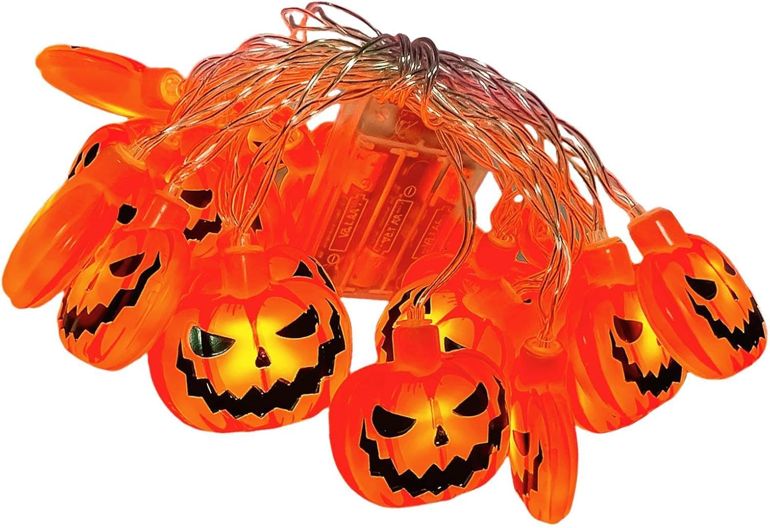 Halloween Ghost Lantern String Lights – Halloween String Spooky Pumpkin Lights|String Lights Ghost LED Decorations | Battery Powered Pumpkin Ghost Lights |String Lights Halloween Decoration Lights For