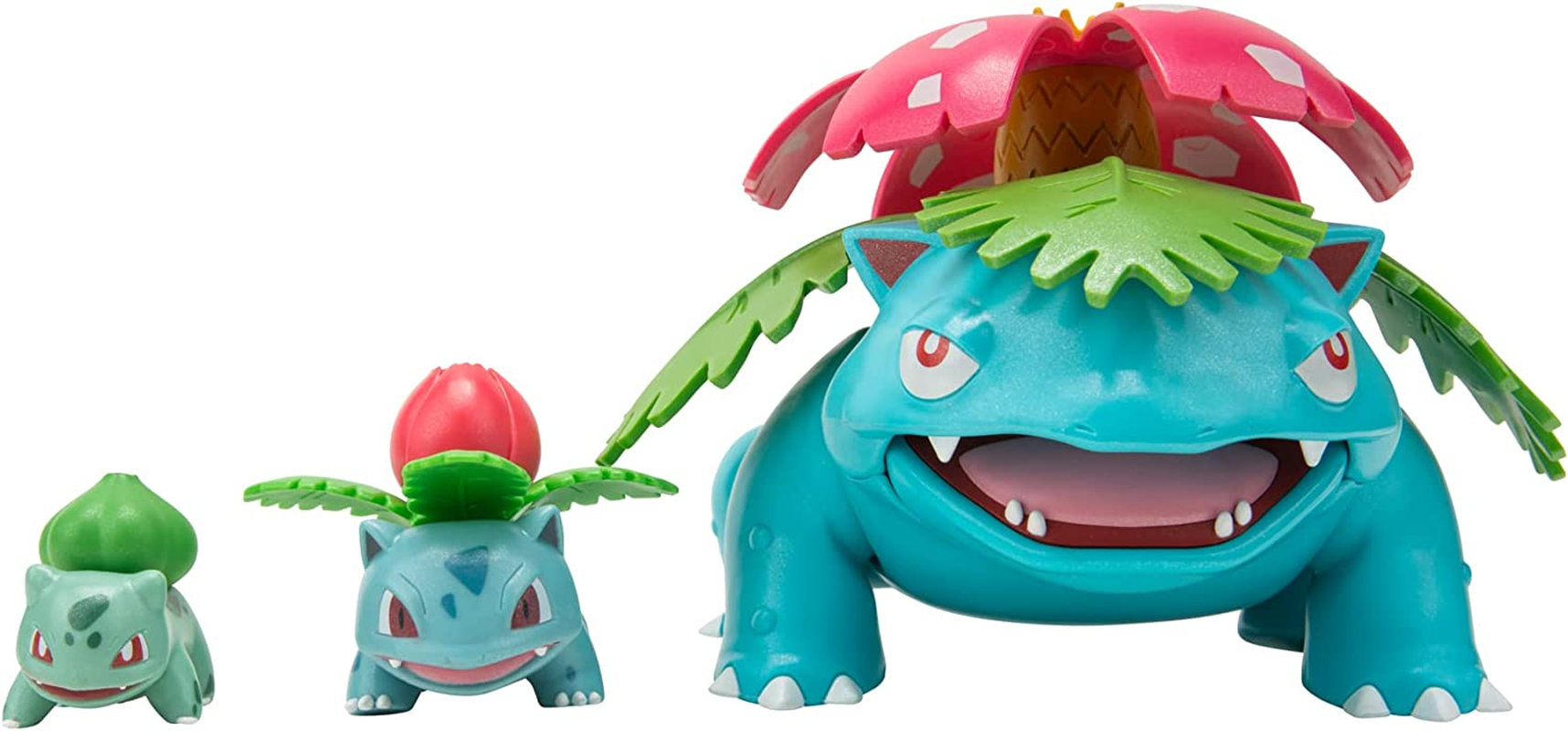 Pokemon Select Evolution 3 Pack – Features 2-Inch Bulbasaur, 3-Inch Ivysaur and 12-Inch Venusaur Battle Figures