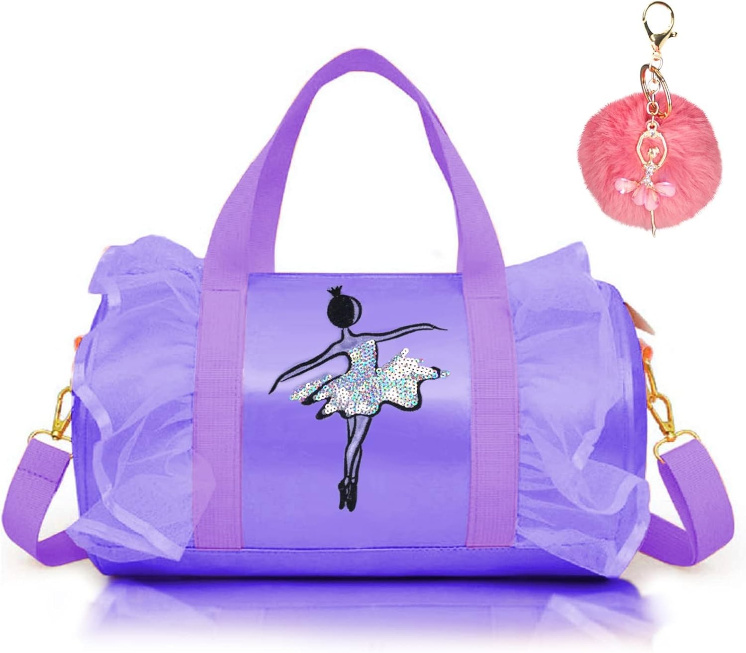 Cute Ballet Dance Bag Kidstutu Dress Dance Bag, Girls Personalized Waterproof Bag Ballerina Duffle Bag