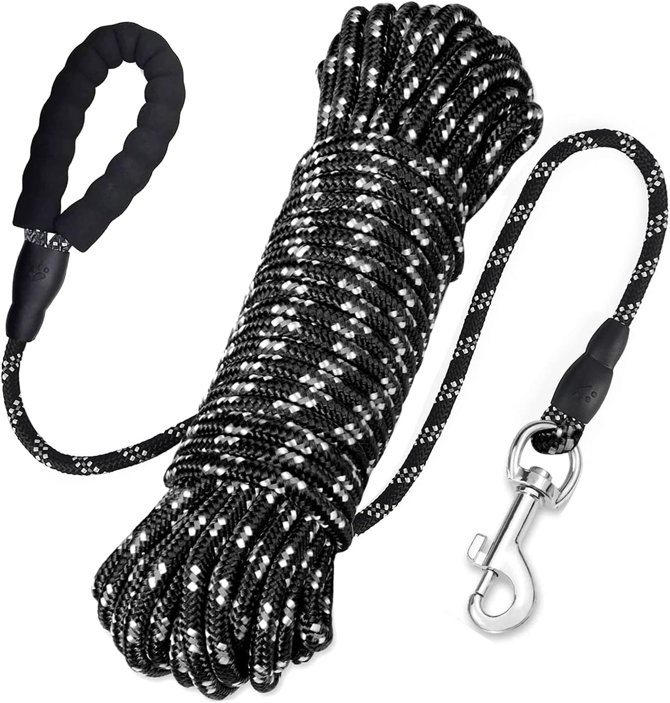 Eyeleaf Dog Training Lead,Long Leads Rope Nylon Floatable Long Reflective Recall with Comfortable Handle for Hiking,Camping,Walking (33FT/10M)