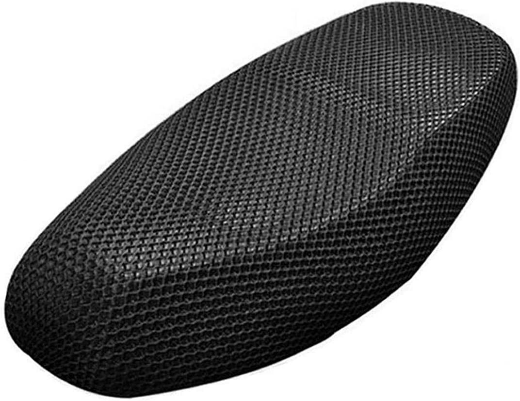 AUTUT Black Motorcycle Scooter Moped Seat Cover Seat Anti-Slip Cushion 3D Spacer Mesh Fabric, Xx-Large