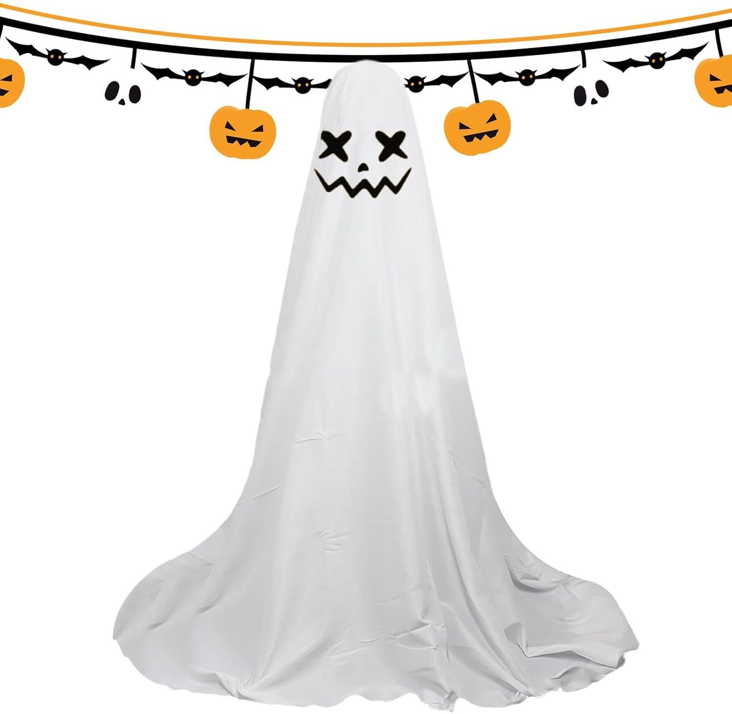 Halloween Ghost Decorations,Big Halloween Yard Decorations Ghost – Large White Cloth Ghosts for Porch, Garden, Patio, Holiday Party