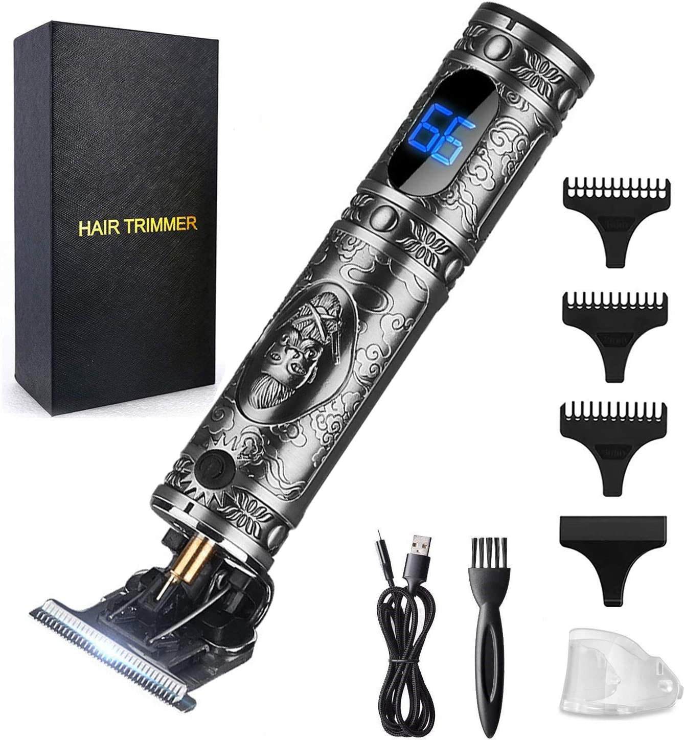 RESUXI Hair Clippers for Men Hair Trimmer for Barbers,Professional Cordless T Blade Trimmer, Beard Edger Liners for Men,Barber Shavers for Hair Cutting,Ornate Knight Close-Cutting Hair Machine