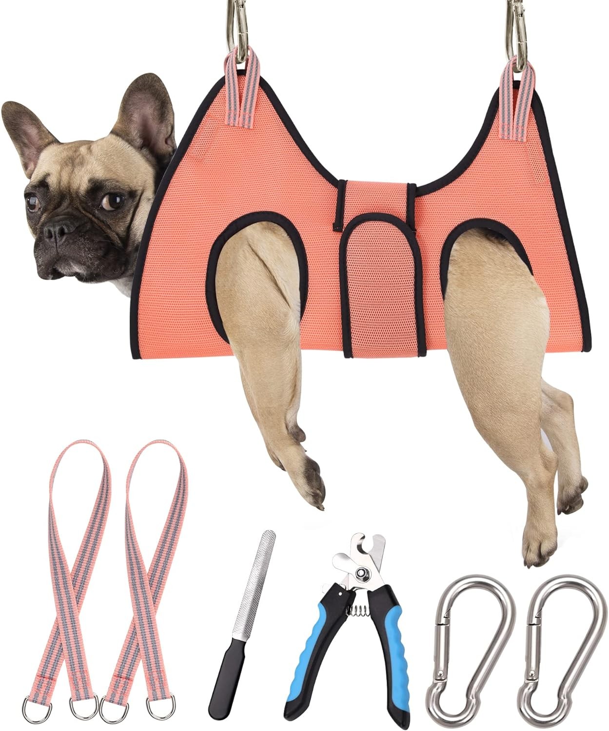 Kkiimatt Dog Grooming Hammock, Dog Hanging Harness for Nail Clipping, Dog Trimming Cutting Hammock for Grooming, Dog Sling Holder Helper for Nail Trimming, Dog Grooming Restraint Bag for Claw Care