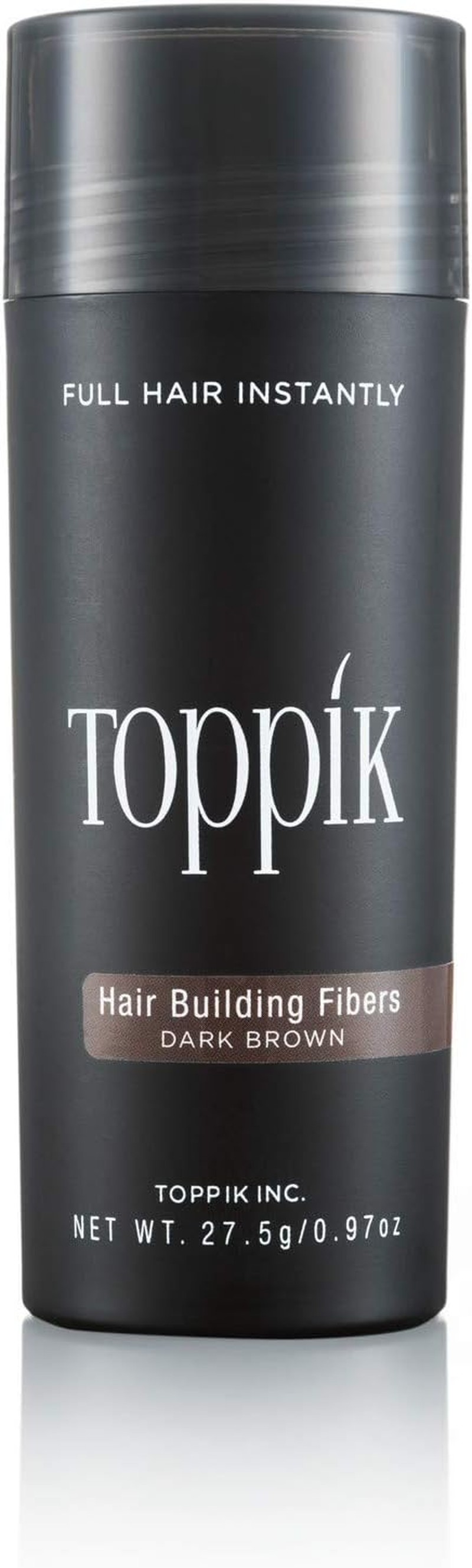 Toppik Hair Building Fibres – Hides Hair Loss – Natural & Fuller Look – Organic Keratin – Easy to Apply – for Men & Women – Hair Care – Hair Loss Products – Hairline Powder – 27.5G – Dark Brown