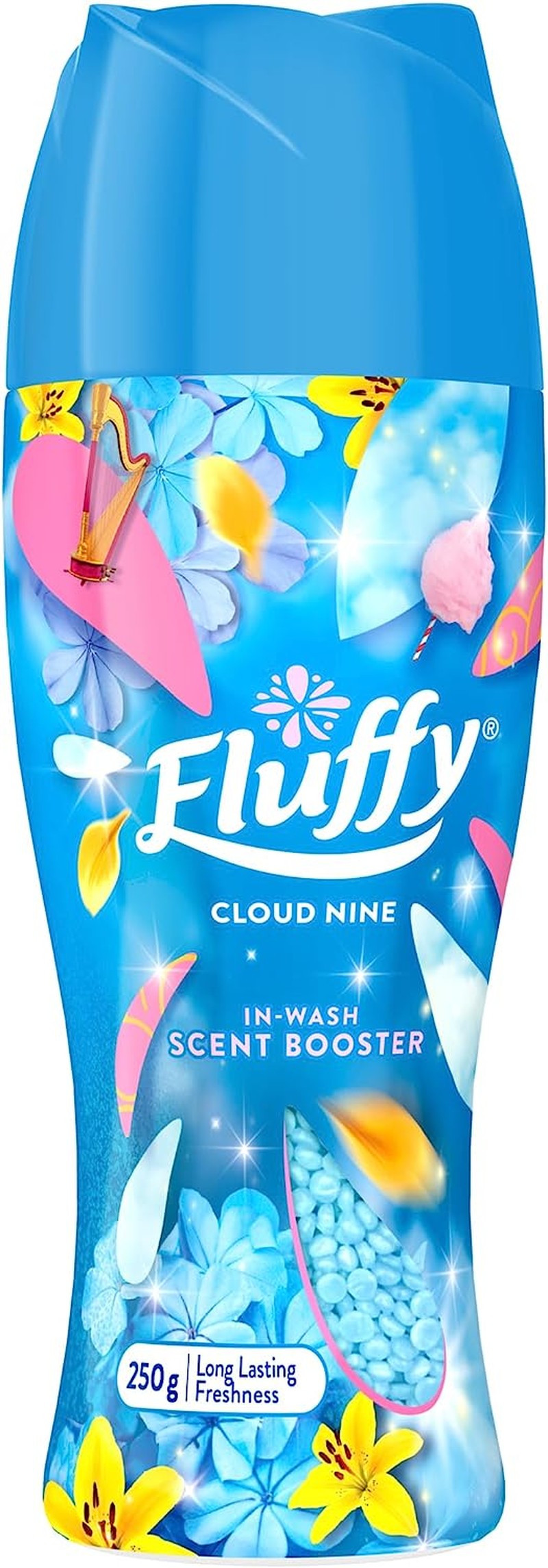 Fluffy Laundry in Wash Scent Booster Beads, 250G, Cloud Nine, Perfume for Your Wash, Laundry, Long Lasting Freshness, Fragrance