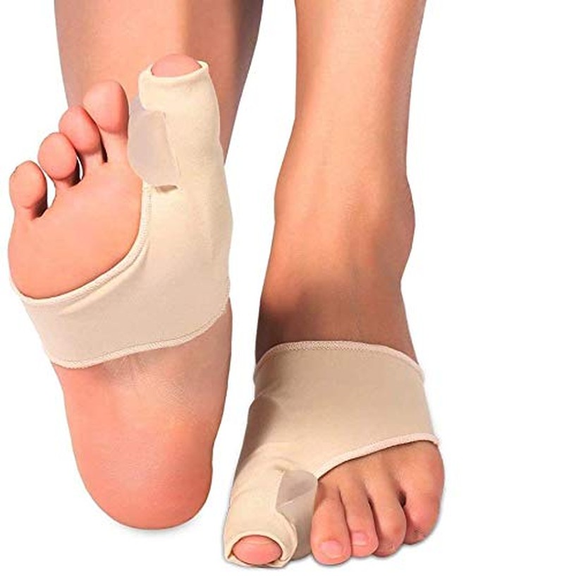 Bunion Corrector Big Toe Straightener Bunion Pain Relief Sleeves, T Tersely 1 Pair Bunion Splint Support Protectors Sleeve Built-In Silicone Gel Pad for Hallux Valgus Pain Relief – Large (Size: 40-45)