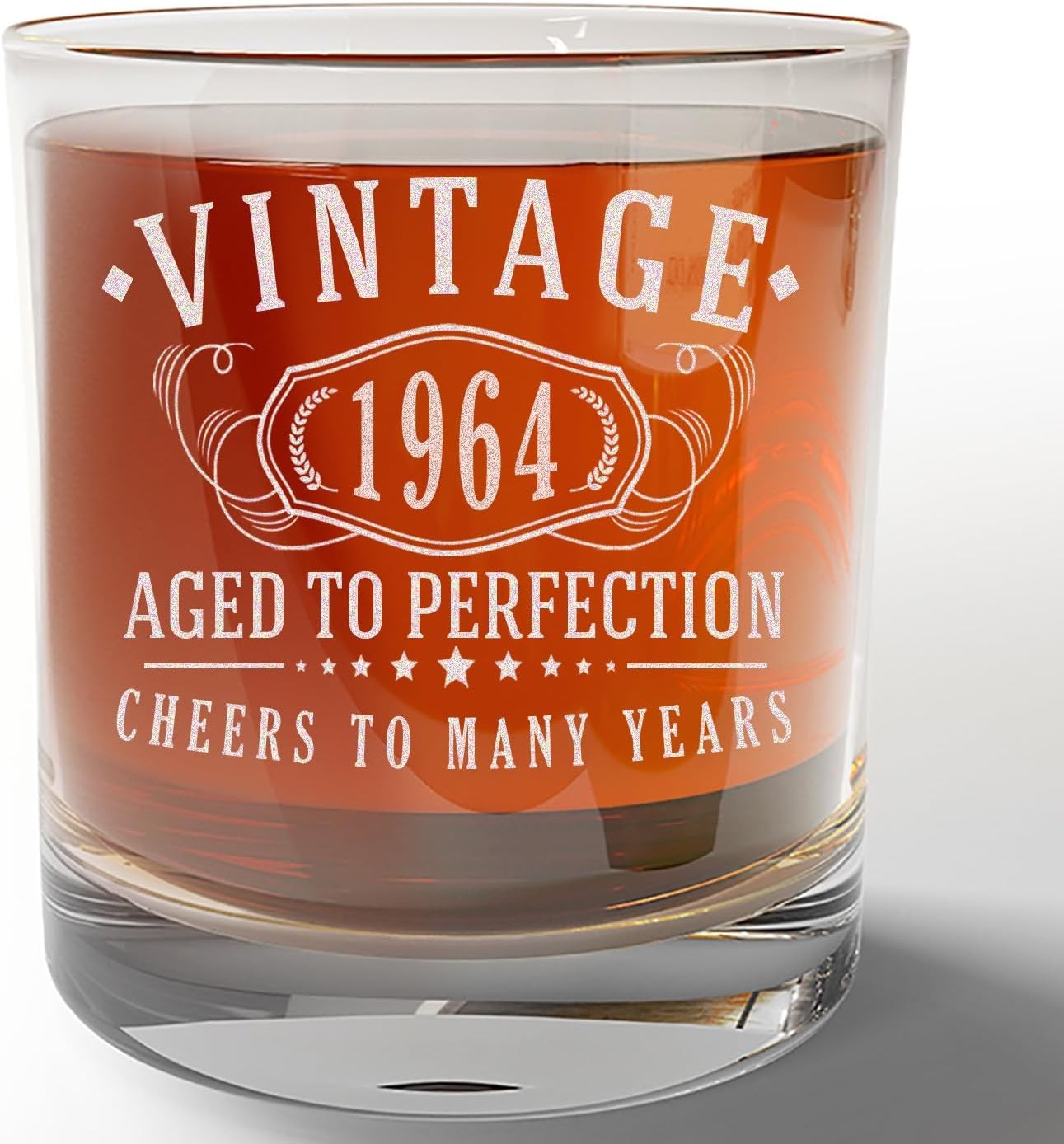 Vintage 1964 Etched 11Oz Whiskey Glass – 60Th Birthday Gifts for Men – Cheers to 60 Years Old – 60Th Birthday Decorations for Him – Best Engraved Bourbon Gift Ideas for Men – Dad Grandpa 2.0